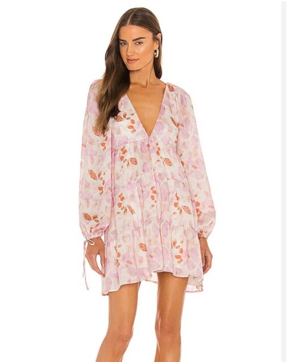 House of Harlow 1960 x REVOLVE Floral Long Sleeve Mini Dress S
